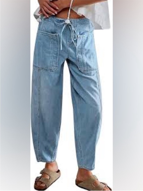 Free People Denim - Free People We The Free Silverton Pull On Barrel Jeans size Medium